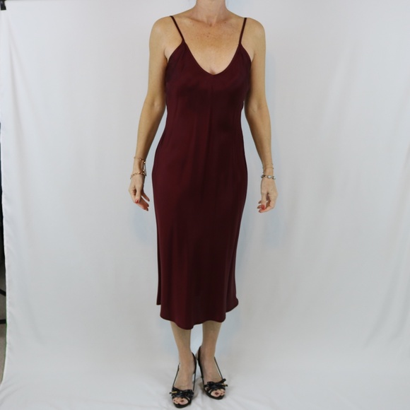 Boutique black and maroon dress - Picture 5 of 8